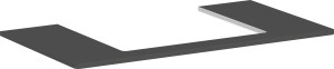 Hansgrohe Xelu Q Blat 980/550 z wycięciem na środku pod umywalkę wpuszczaną 54110910