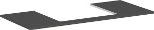 Hansgrohe Xelu Q Blat 1180/550 z wycięciem na umywalkę wpuszczaną 54111910