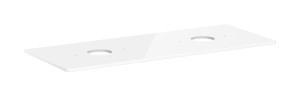Hansgrohe Xelu Blat 1360/550 pod 2 umywalki, Biały Wysoki Połysk