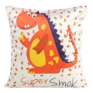 POSZEWKA WELUR VELVET 45X45 NADRUK DINOZAUR SMOK