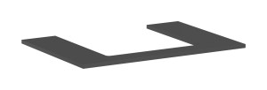 Hansgrohe Xilesa E Blat 780/550 z wycięciem na środku 54269760