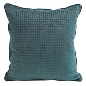 POSZEWKA PEPITA WELUR VELVET 40X40 CM TURKUSOWA