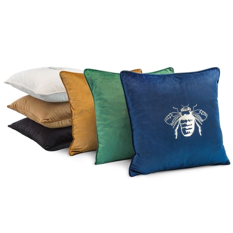 POSZEWKA PSZCZOŁA WELUR VELVET 45X45 CZERWONA