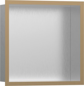 Hansgrohe XtraStoris Wnęka ścienna Stal Szlachetna Szczotkowana 300/300/100 56097140