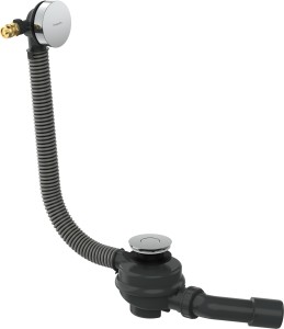 HG Flexaplus Kompletny syfon wannowy z przelewem, Chrom 58154000