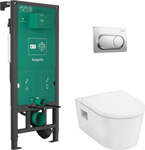 Hansgrohe EluPura S Zestaw stelaż podtynkowy i miską wiszącą WC 60302000