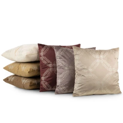 POSZEWKA WELUR VELVET SYMETRYCZNA 45X45 BRĄZOWA