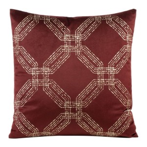 POSZEWKA WELUR VELVET SYMETRYCZNA 45X45 CEGLANA