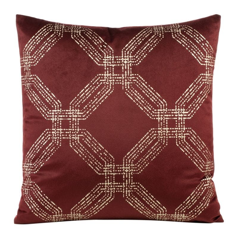 POSZEWKA WELUR VELVET SYMETRYCZNA 45X45 CEGLANA