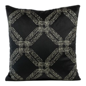 POSZEWKA WELUR VELVET SYMETRYCZNA 45X45 CZARNA