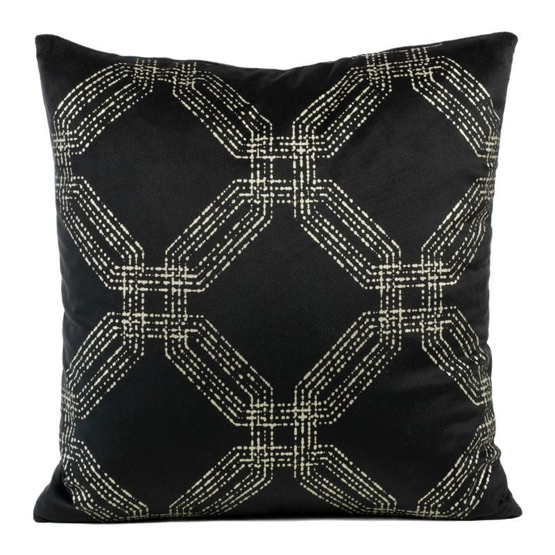 POSZEWKA WELUR VELVET SYMETRYCZNA 45X45 CZARNA