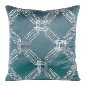 POSZEWKA WELUR VELVET SYMETRYCZNA 45X45 NIEBIESKA