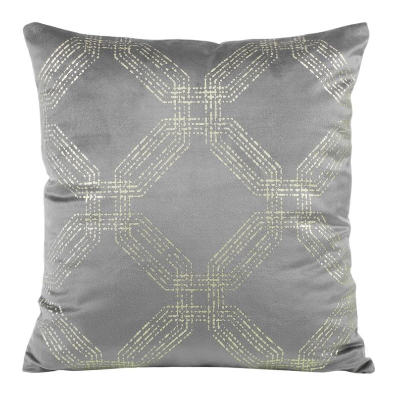 POSZEWKA WELUR VELVET SYMETRYCZNA 45X45 SREBRNA