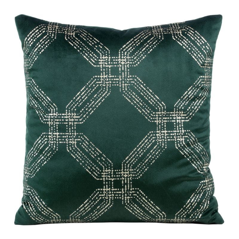 POSZEWKA WELUR VELVET SYMETRYCZNA 45X45 ZIELONA
