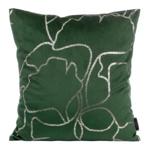 POSZEWKA WELUR VELVET WE WZORY 45X45 CM CZIELONA