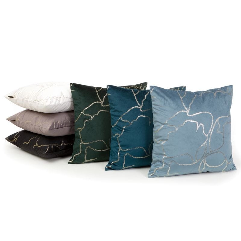 POSZEWKA WELUR VELVET WE WZORY 45X45 CM CZIELONA