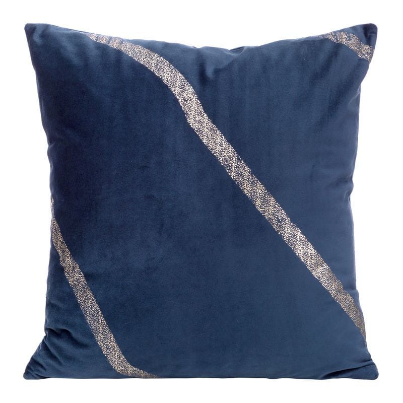 POSZEWKA WELUR VELVET WE WZORY 45X45 CM GRANATOWA