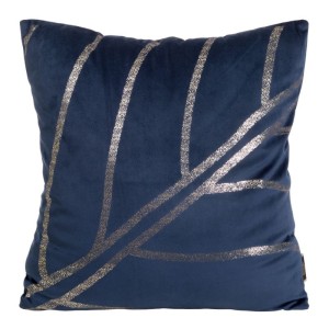 POSZEWKA WELUR VELVET WE WZORY 45X45 CM GRANATOWA