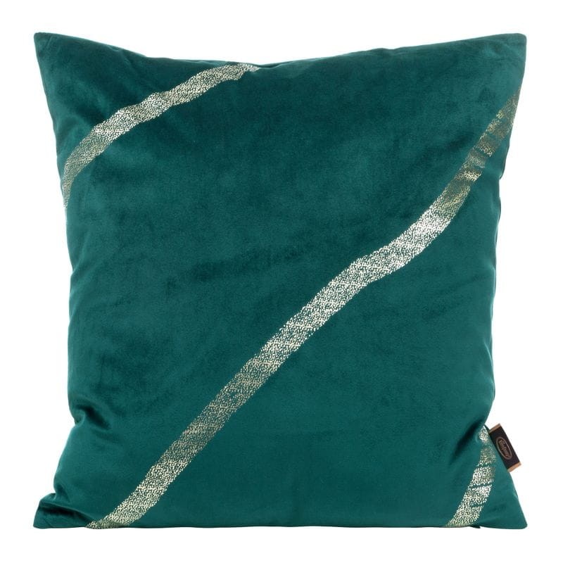 POSZEWKA WELUR VELVET WE WZORY 45X45 CM TURKUSOWA