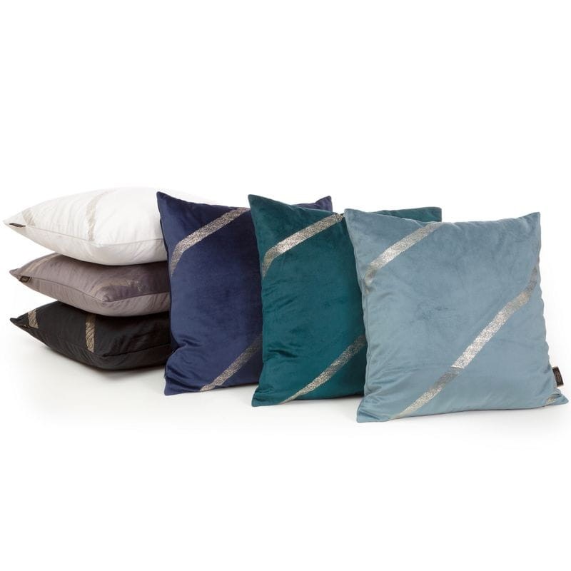 POSZEWKA WELUR VELVET WE WZORY 45X45 CM TURKUSOWA