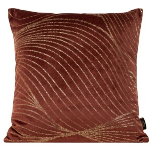 POSZEWKA WELUR VELVET WZÓR 45X45 CM CEGLANA