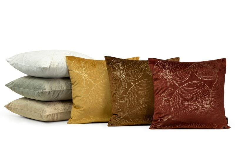 POSZEWKA WELUR VELVET WZÓR 45X45 CM CEGLANA