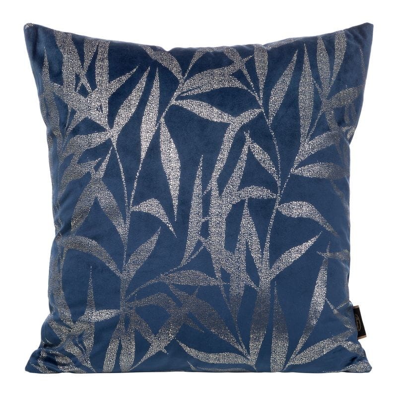 POSZEWKA WELUR VELVET WZÓR 45X45 CM GRANATOWA