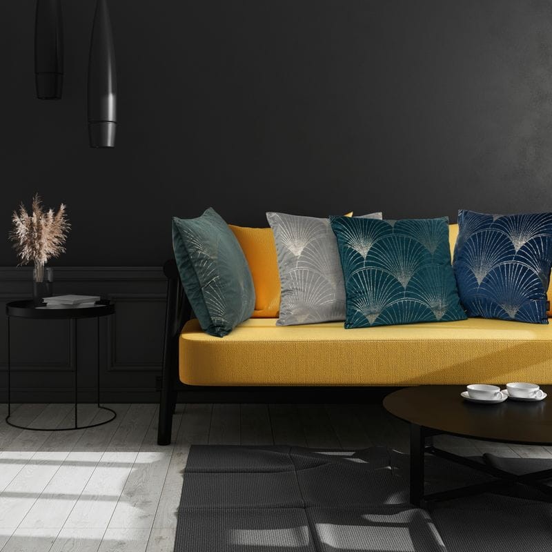 POSZEWKA WELUR VELVET WZÓR 45X45 CM MIĘTOWA