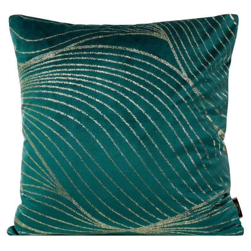 POSZEWKA WELUR VELVET WZÓR 45X45 CM TURKUSOWA