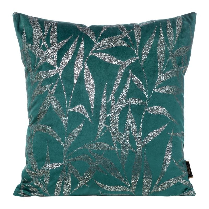POSZEWKA WELUR VELVET WZÓR 45X45 CM TURKUSOWA
