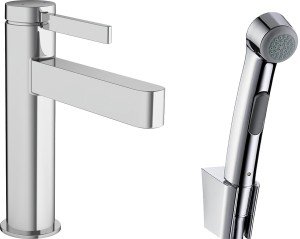 Hansgrohe Finoris bateria umywalkowa 110 z główką Bidette i wężem 160 cm 76210140
