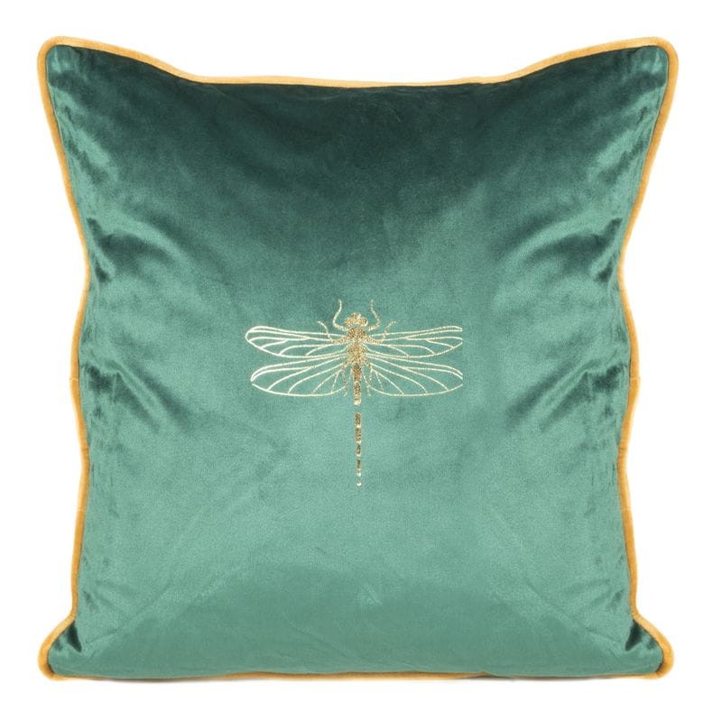 POSZEWKA WAŻKA WELUROWA VELVET 45X45 CM ZIELONA