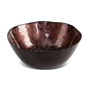 SZKLANA MISA DEKORACYJNA MISKA 22X8 CM BRĄZOWA
