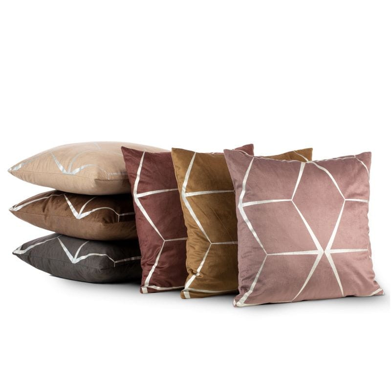 POSZEWKA GEOMETRYCZNA WELUR VELVET 45X45 ZIELONA