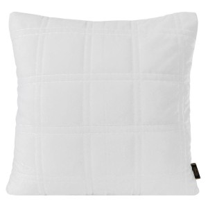 POSZEWKA KWADRATY WELUR VELVET 45X45 CM BIAŁA