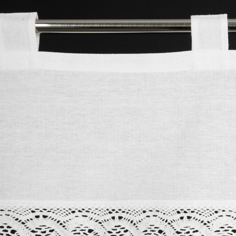 firana do kuchni zazdroska zazdrostka 150X30 CM Biała