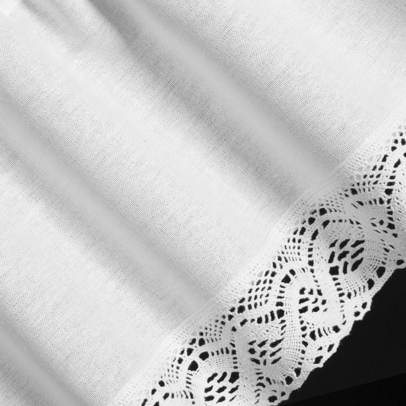 firana do kuchni zazdroska zazdrostka 150X30 CM Biała