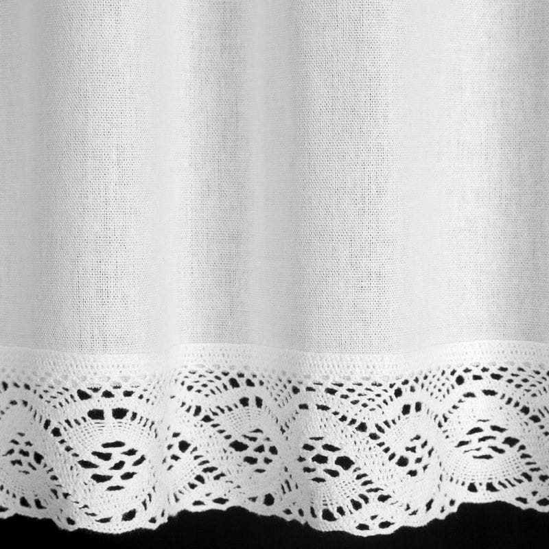 firana do kuchni zazdroska zazdrostka 150X30 CM Biała