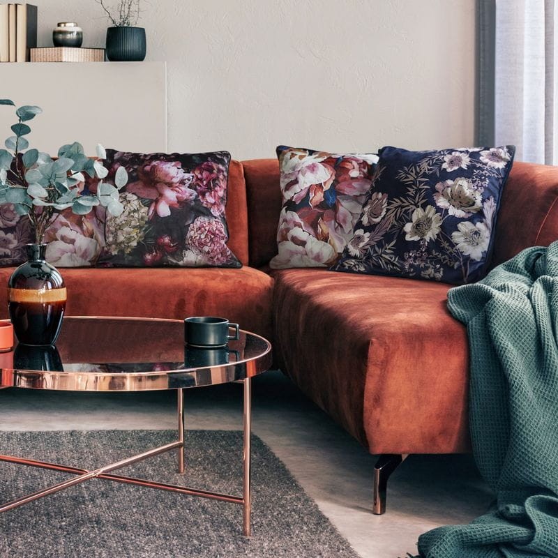 POSZEWKA WELUROWA VELVET Z NADRUKIEM 45X45 SREBRNA