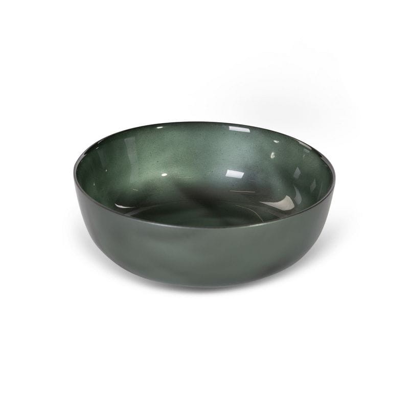 SZKLANA MISA DEKORACYJNA MISKA 21X7 CM ZIELONA