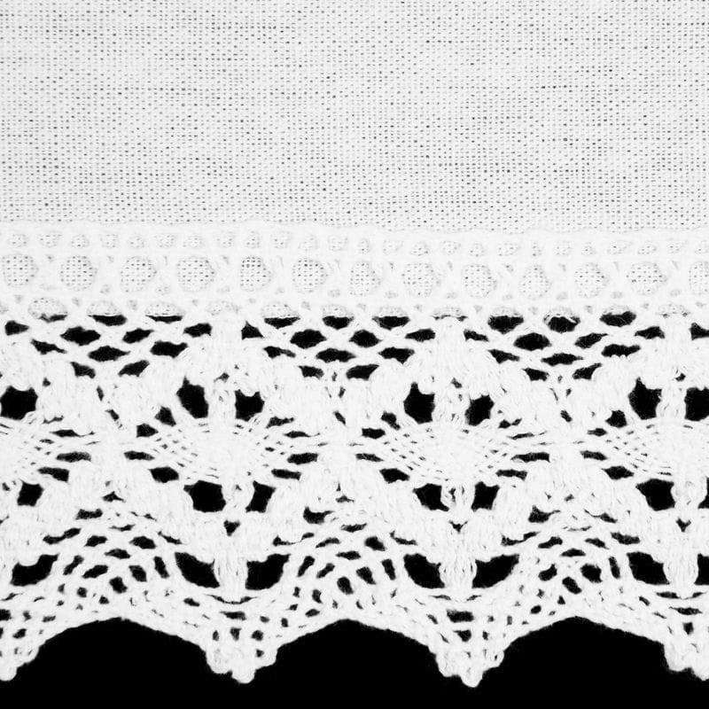 FIRANA FIRANKA ZAZDROSTKA NA TAŚMIE 150X30CM BIAŁA