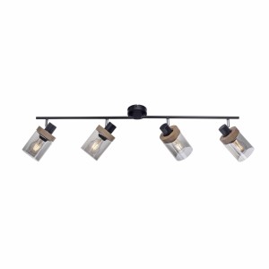 LAMPA SUFITOWA PASQUAL 4 PUNKTOWA CZARNY LEUCHTENDIREKT 11313-18