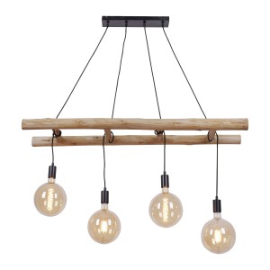 LAMPA WISZĄCA EDGAR 4 PUNKTOWA CZARNY LEUCHTENDIREKT 15025-18