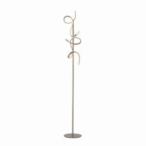 LAMPA PODŁOGOWA CURLS 2 PUNKTOWA MOSIĄDZ MATOWY LEUCHTENDIREKT 19031-60