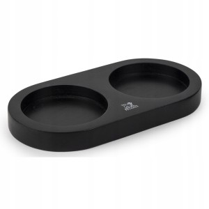 Podstawka bambusowa Peugeot czarna do młynków do pieprzu soli 17cm