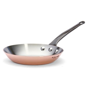 De Buyer Patelnia miedziana 20cm do piekarnika Inocuivre stal nierdzewna