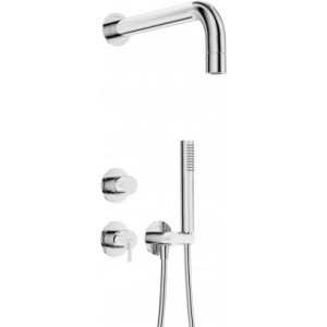 Zestaw prysznicowy podtynkowy chrom stal Deante Silia NQS_09XK