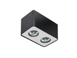 AZZARDO NINO 2 BLACK/ALU PLAFON AZ1385