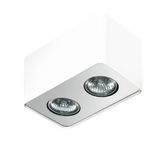 AZZARDO NINO 2 WHITE/ALU PLAFON AZ1386