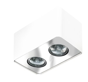AZZARDO NINO 2 WHITE/CHROM PLAFON AZ0737